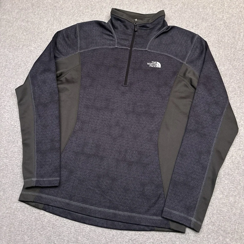 The North Face 1/4 Zip Pullover Mens Small Blue Performance Golf Hiking NF0A37JV